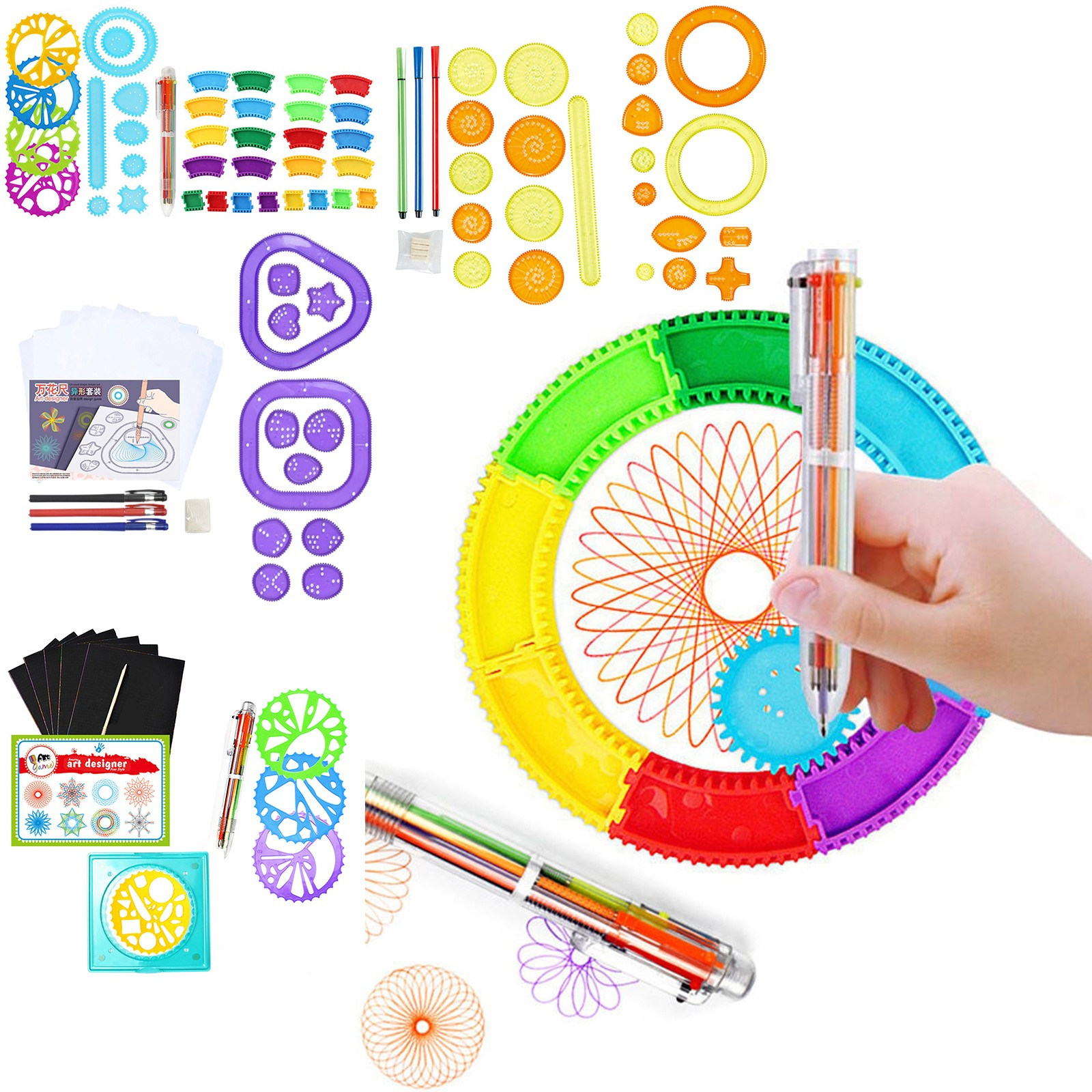 Kids Education Drawing - 다채로운 스피로그래프 세트 어린이 마법 미술