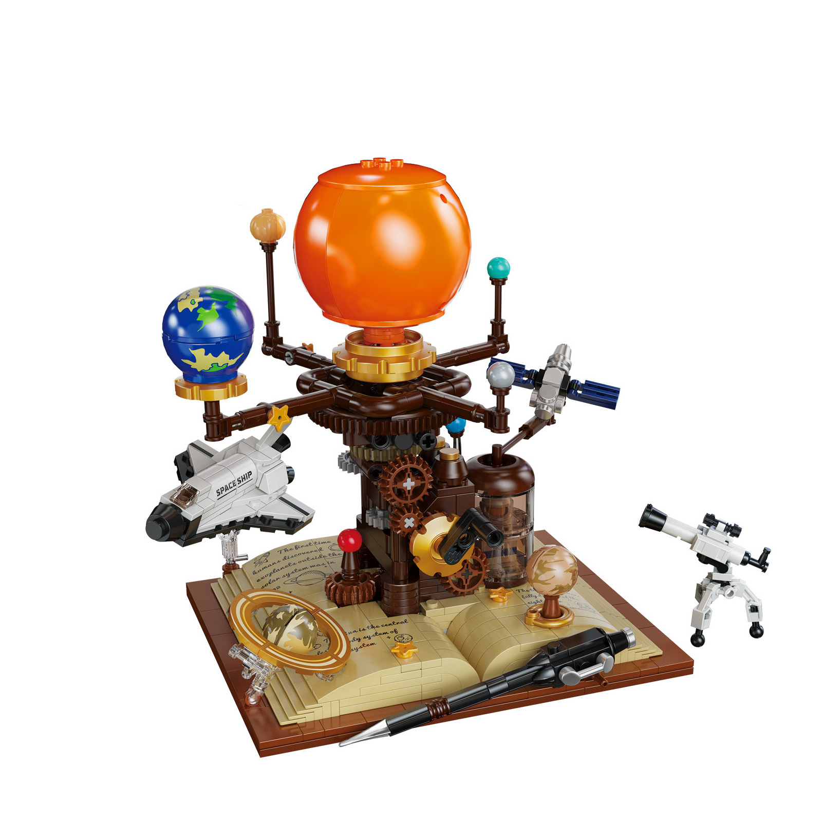 Solar System Model - 행성의 책 우주 여행 블록 조립