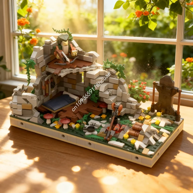 Kids Hunter Education - 1129pcs MOC 드워프 헌터의 캠프 잔허