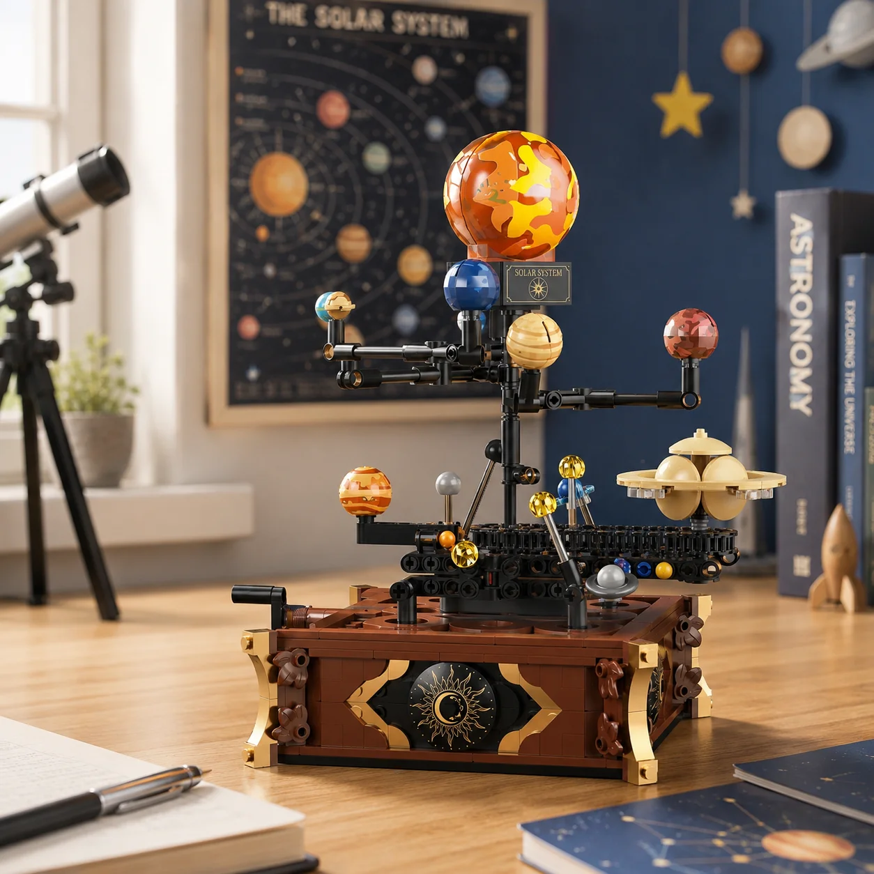 Solar System Model - 697pcs 클래식 우주 태양계 궤도 행성