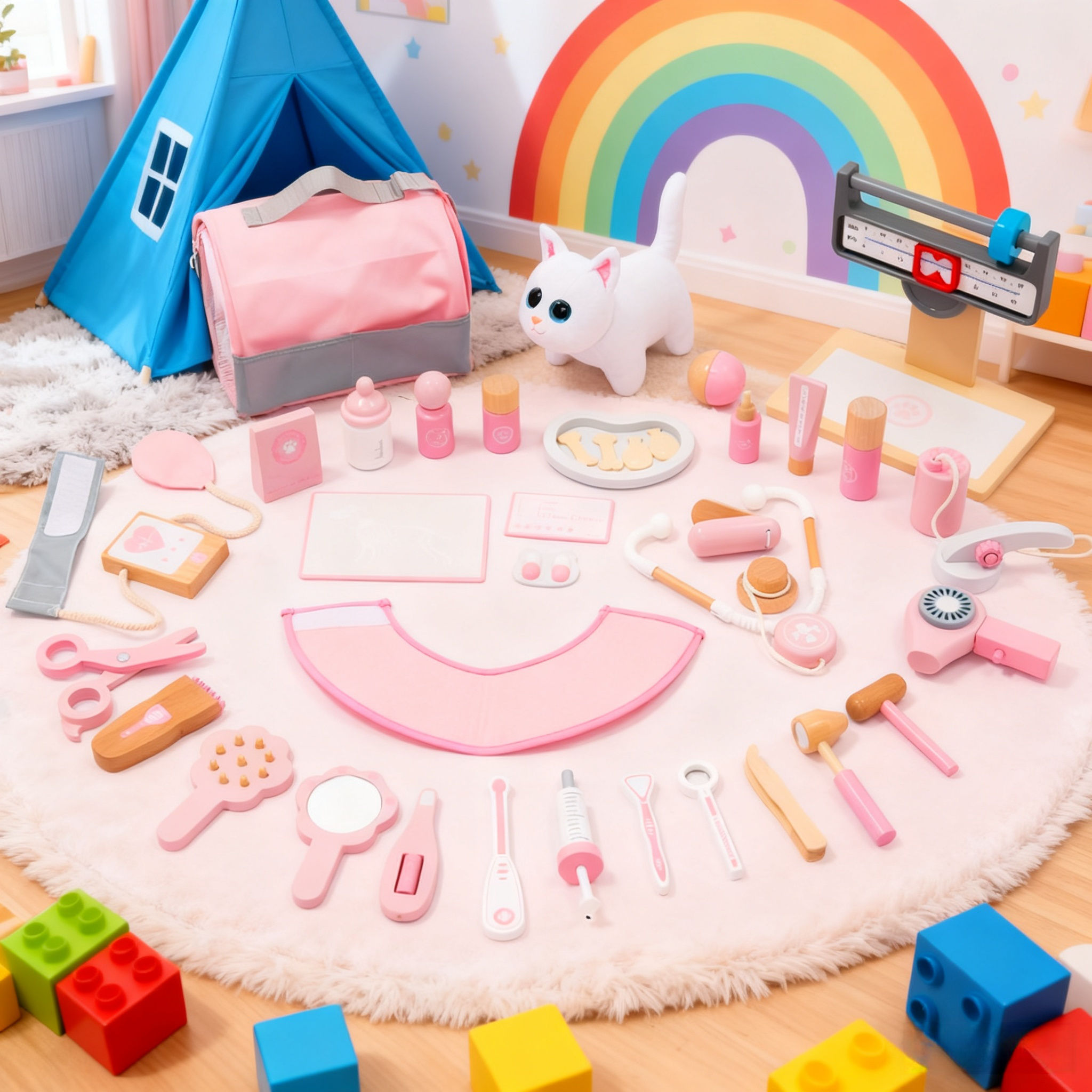 Kids Doctor Education - 어린이 역할놀이 애완동물 의사 장난감 세트: