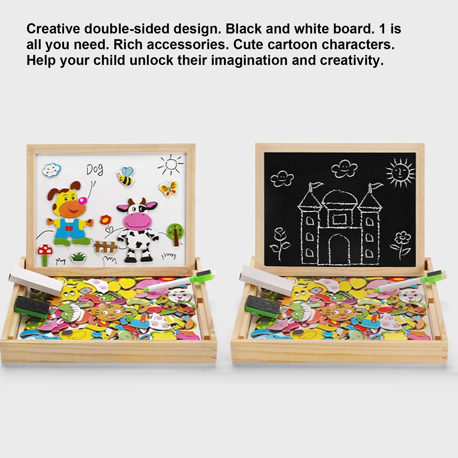 Kids Education Drawing - 어린이 자석 보드 나무 어린이 보드