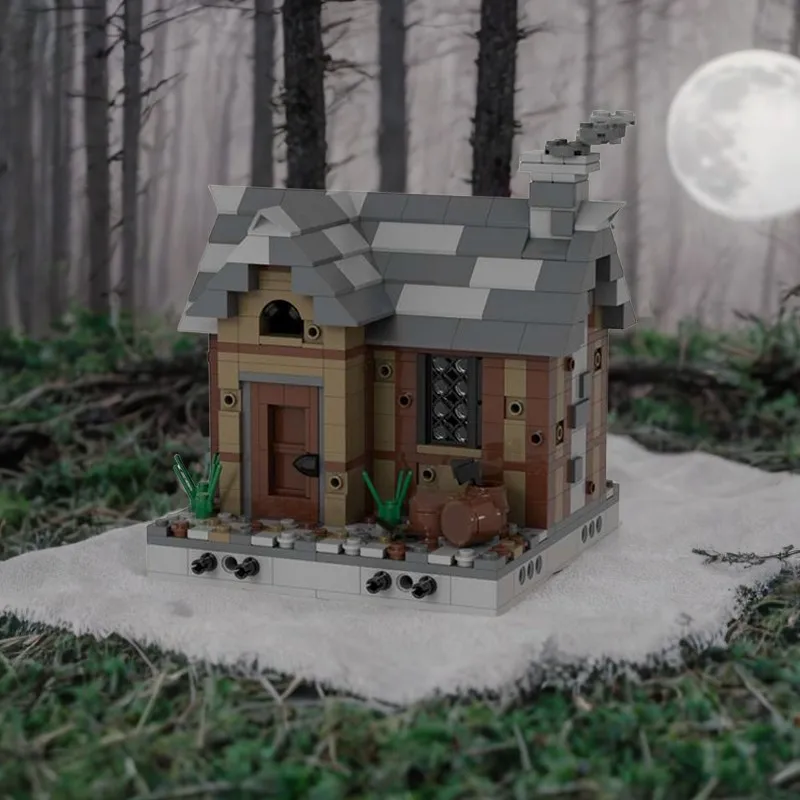 Kids Education Login - 594PCS MOC DIY 중세 로그 캐빈