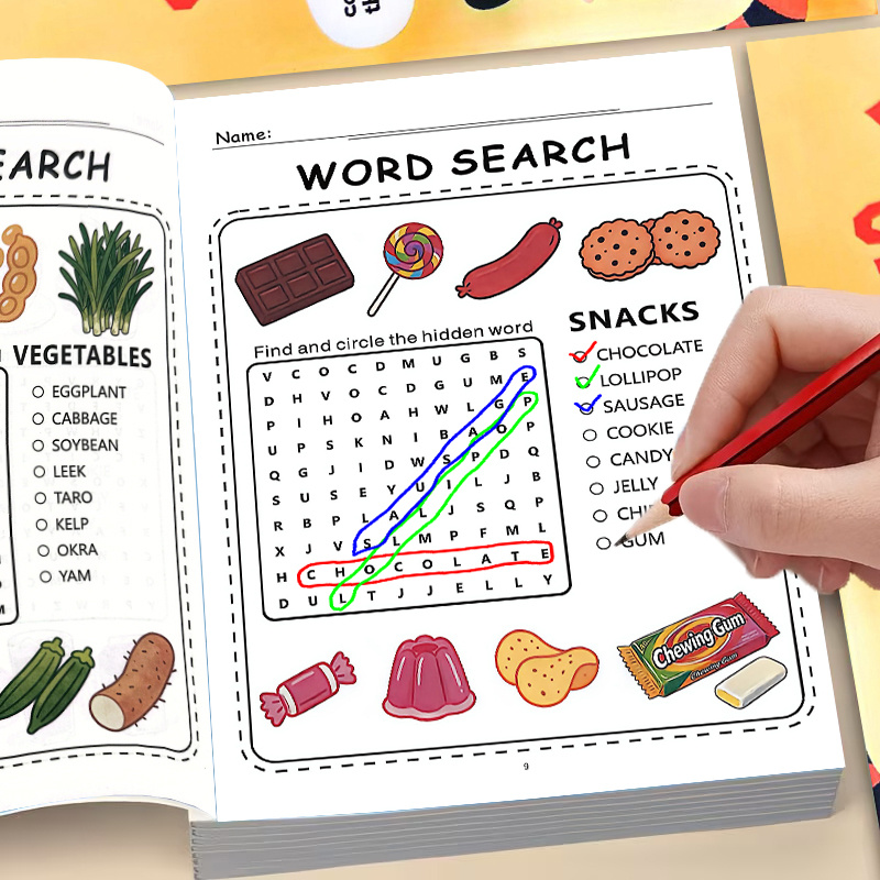 Kids Education Related - 단어 찾기 책:4~8세 어린이를 위한 재미있고