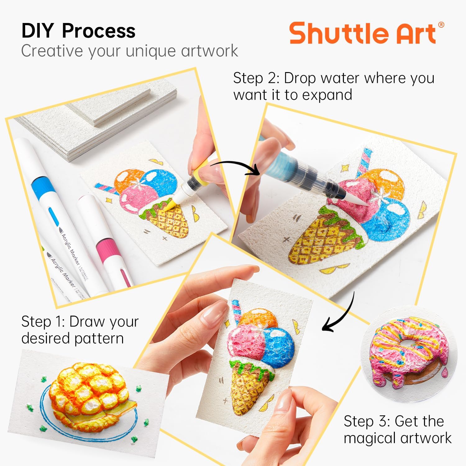 3D 퍼피 폼 텍스처 페인팅 종이 세트 (어린이 DIY - Kids Education Drawing 리뷰 및 가격