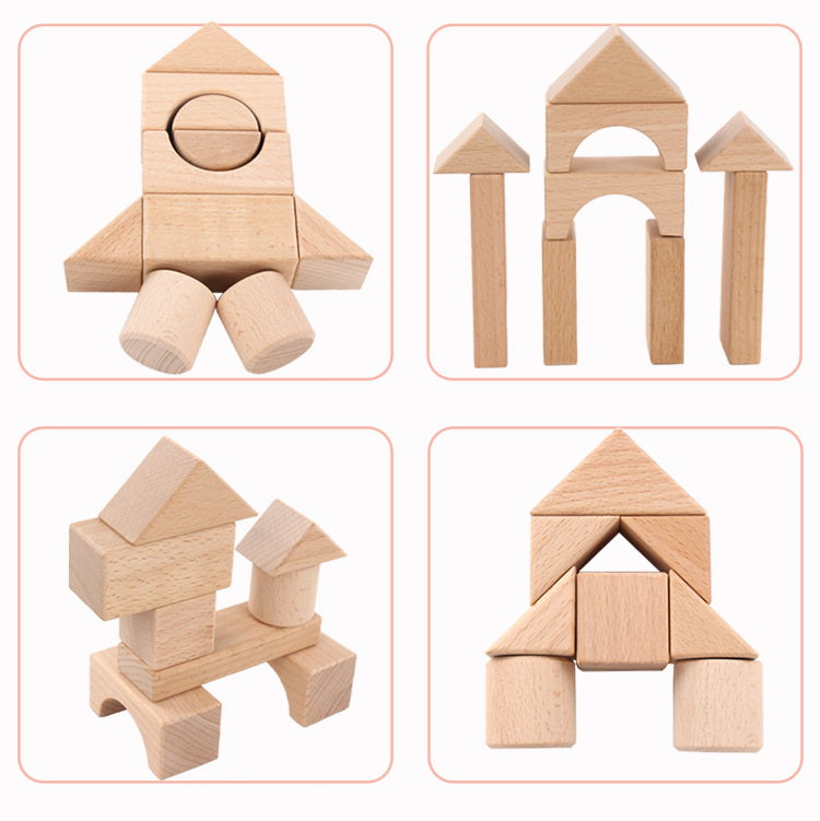 너도밤나무 나무 통나무 쌓기 블록, 상자 포함, 몬테소 - Kids Education Login 리뷰 및 가격