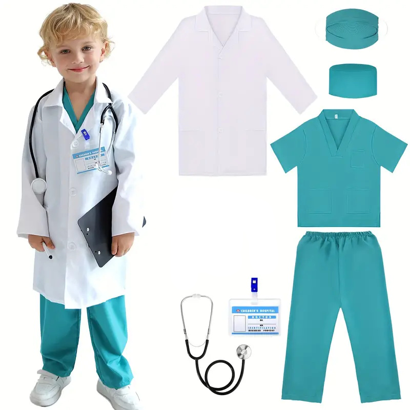 7PCS 어린이 의사 간호사 코스프레 복장 소년 소녀  - Kids Doctor Education 리뷰 및 가격