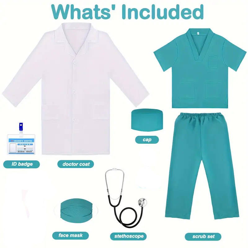 7PCS 어린이 의사 간호사 코스프레 복장 소년 소녀  - Kids Doctor Education 리뷰 및 가격
