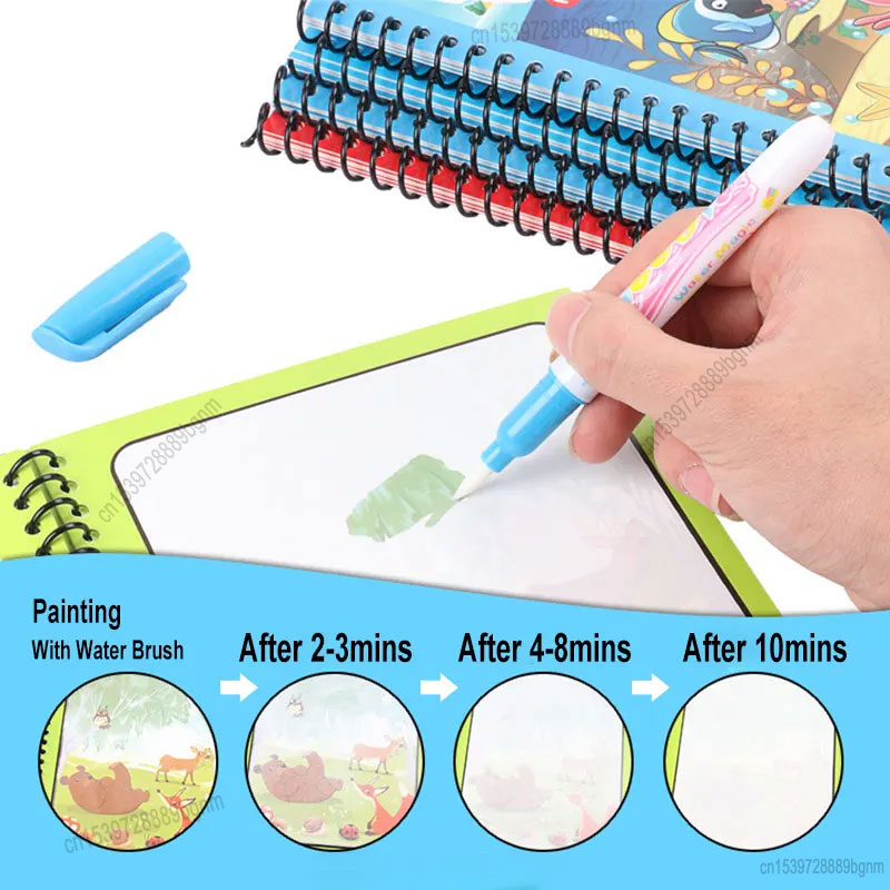 만화 매직 워터 페인팅 색칠하기 책 펜 세트 어린이 키 - Kids Education Drawing 리뷰 및 가격