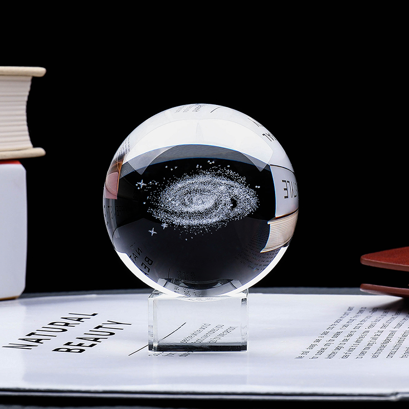 80mm 은하수 은하 크리스탈 공 3D 레이저 새겨진  - Solar System Model 리뷰 및 가격