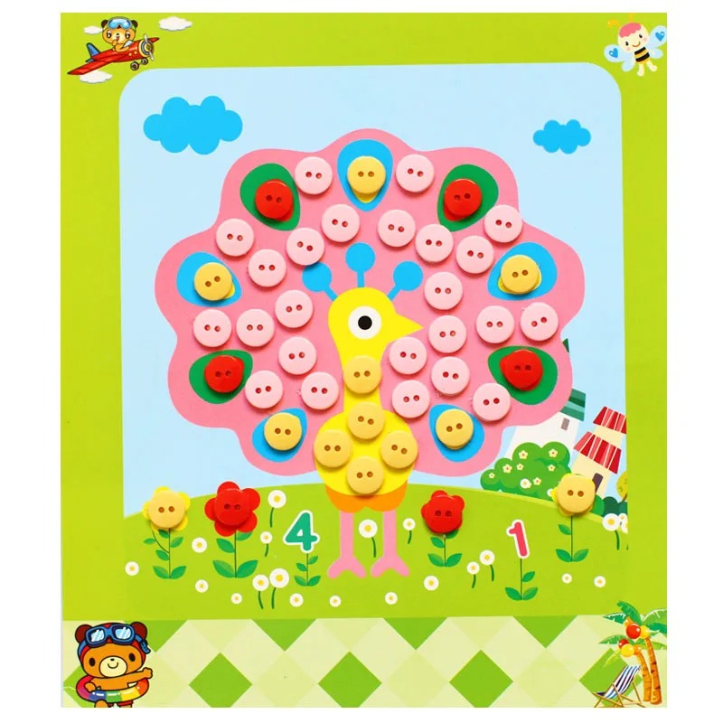 5 개/대 어린이 DIY 버튼 스티커 장난감 수제 버튼 - Kids Education Drawing 리뷰 및 가격