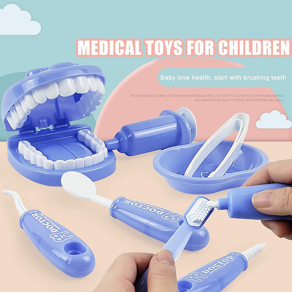 9Pcs 치과 키트 장난감 치과 장난감 역할 놀이 치과 - Kids Doctor Education 리뷰 및 가격