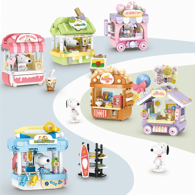 땅콩 스누피 스트리트 푸드 트럭 미니 빌딩 블록 DIY - Kids Education In Japan 리뷰 및 가격